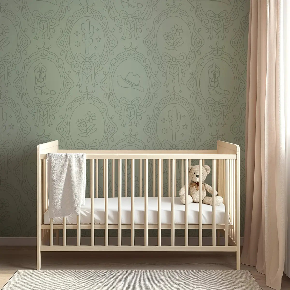Laramie Wallpaper - Cowgirl Portraits - by Danielle Chandler Design - Loomwell Home Goods