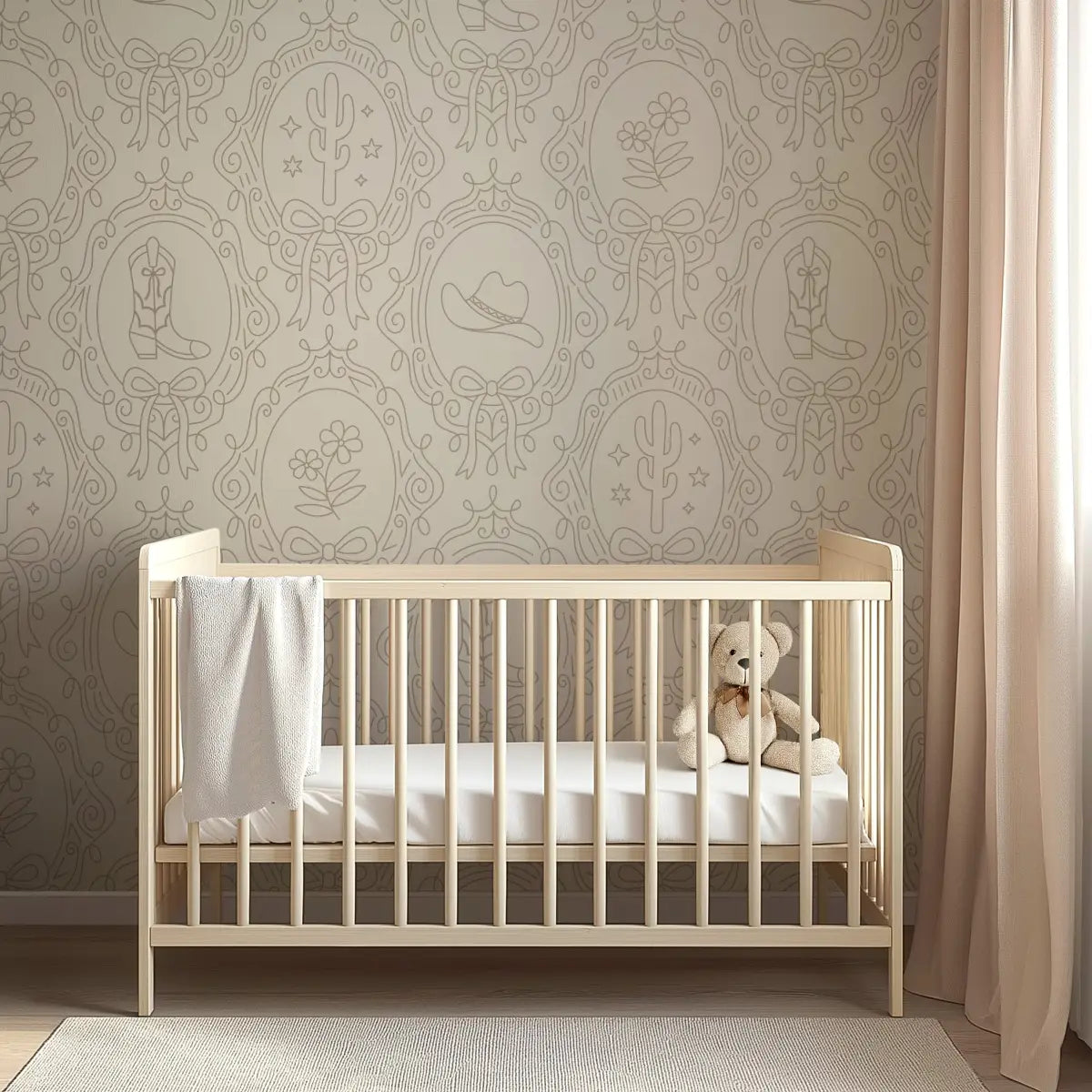 Laramie Wallpaper - Cowgirl Portraits - by Danielle Chandler Design - Loomwell Home Goods