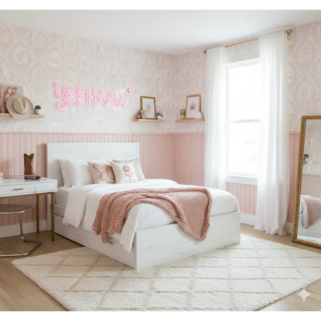 Laramie Wallpaper - Cowgirl Portraits - by Danielle Chandler Design - Loomwell Home Goods