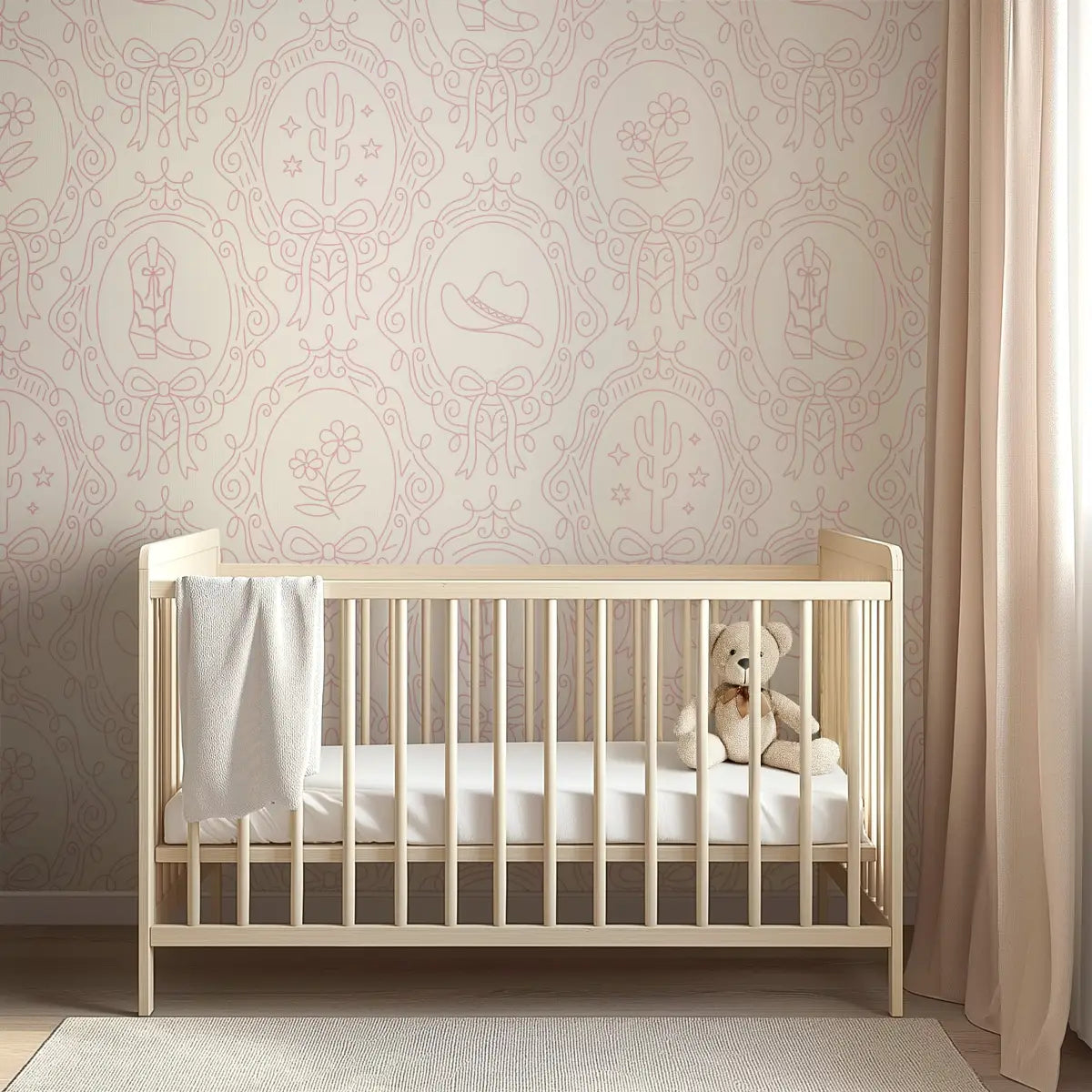 Laramie Wallpaper - Cowgirl Portraits - by Danielle Chandler Design - Loomwell Home Goods