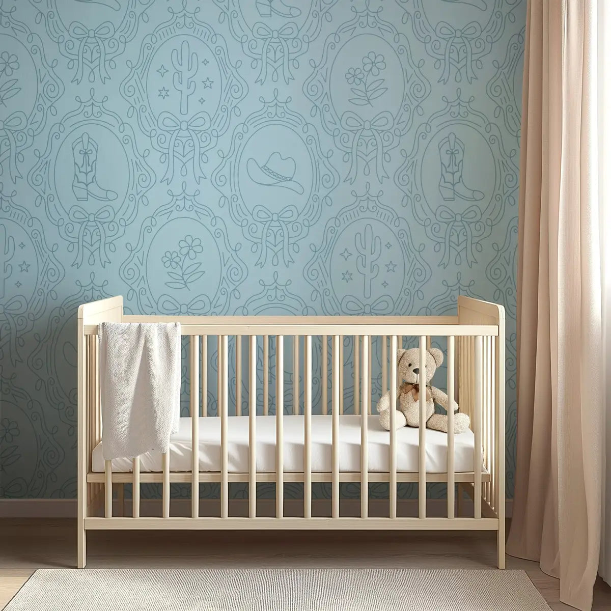 Laramie Wallpaper - Cowgirl Portraits - by Danielle Chandler Design - Loomwell Home Goods