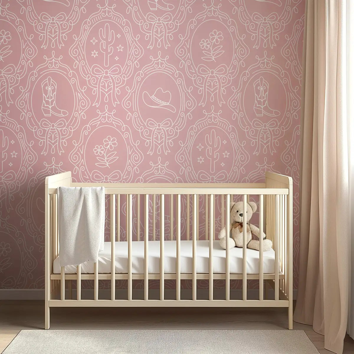 Laramie Wallpaper - Cowgirl Portraits - by Danielle Chandler Design - Loomwell Home Goods