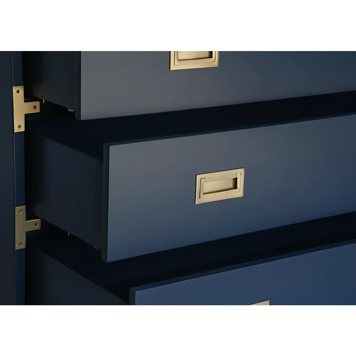 Large Carlyle Campaign Dresser - Navy - Ave Home