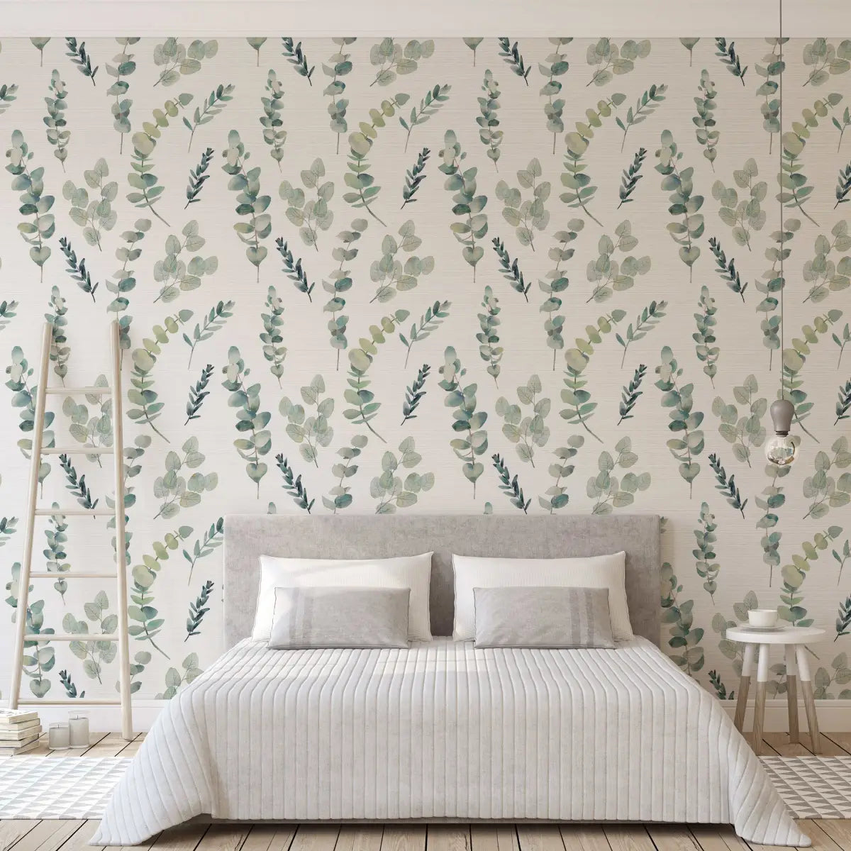 Lark Wallpaper - Eucalyptus and Herbs - Loomwell Home Goods