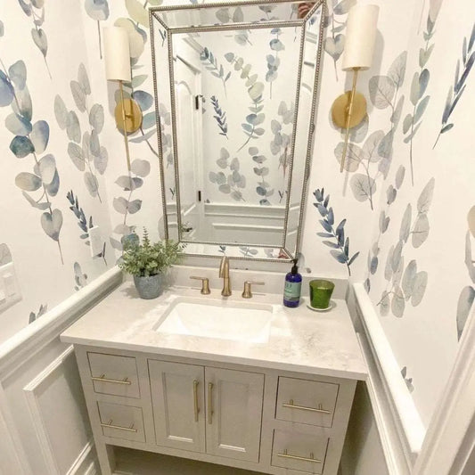 Lark Wallpaper - Eucalyptus and Herbs - Loomwell Home Goods