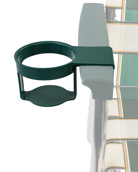 Porte-gobelet vert pour chaise de jardin