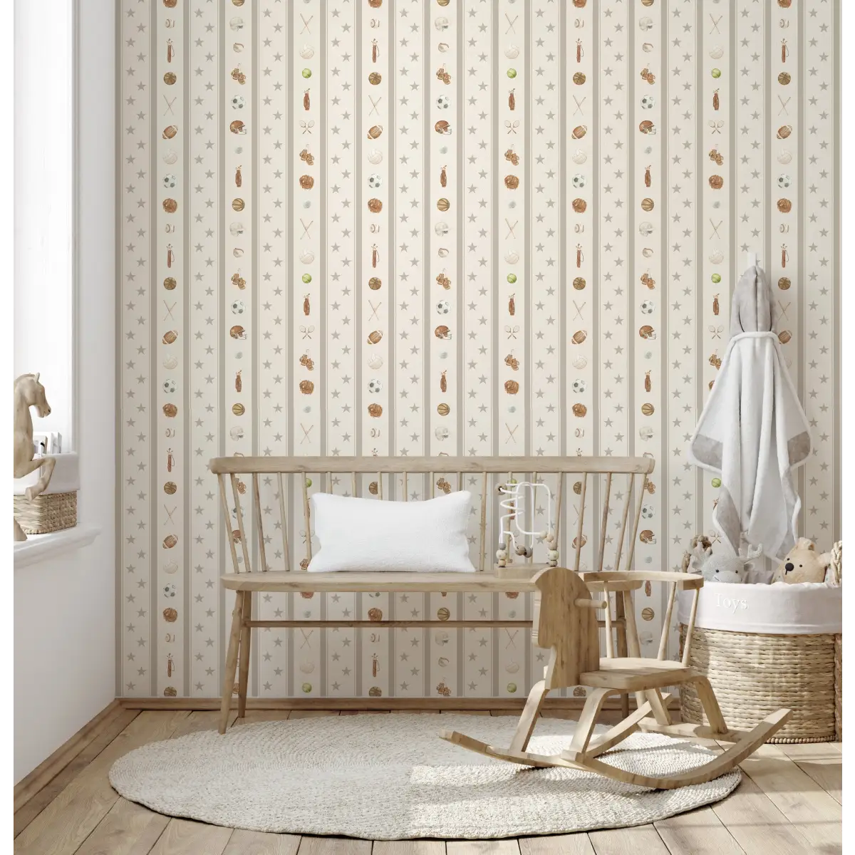 Lawson Wallpaper - Sports for Kids - by Hailey Kiefer Designs - Loomwell Home Goods