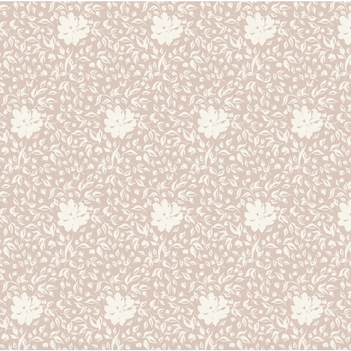 Layla Wallpaper - Blooms and Leaves - by Ali Anni - Sample 1 foot by 1 foot / Pink - Loomwell Home Goods