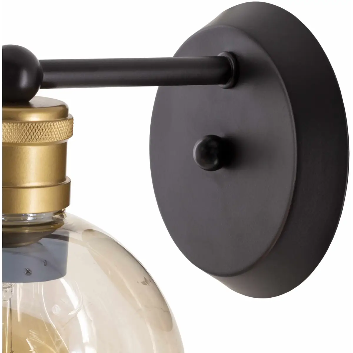 Leabrook Black Metal Wall Sconce - 8.25’’H x 6’’W x 7.75’’D - Boutique Rugs