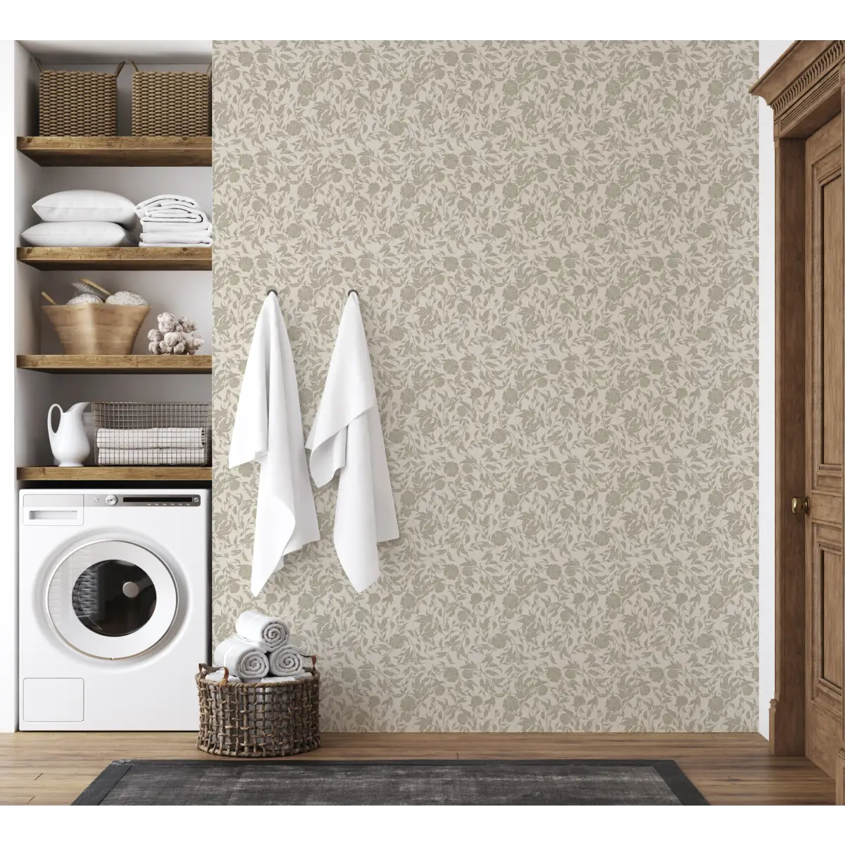 Leighton Wallpaper - Subtle Floral - by The Fibery - Loomwell Home Goods