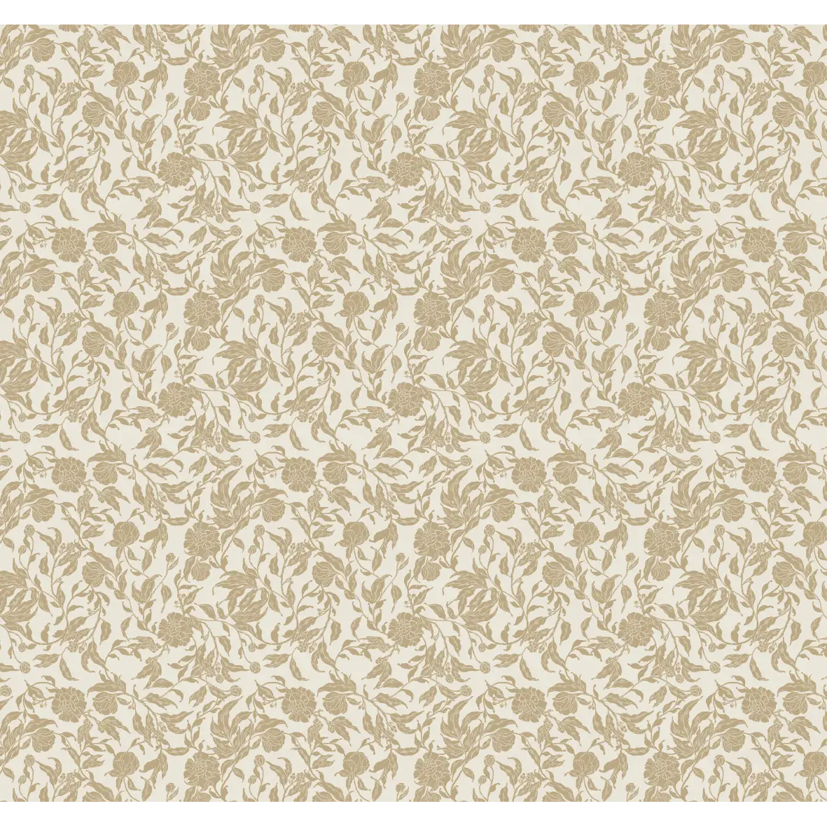 Leighton Wallpaper - Subtle Floral - by The Fibery - Sample 1 foot by 1 foot / Mustard - Loomwell Home Goods