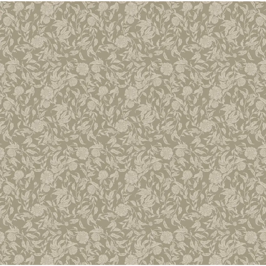 Leighton Wallpaper - Subtle Floral - by The Fibery - Sample 1 foot by 1 foot / Neutral - Loomwell Home Goods