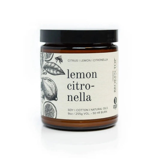 Lemon Citronella Soy Candle - Mosquito Repellent - Broken Top Brands
