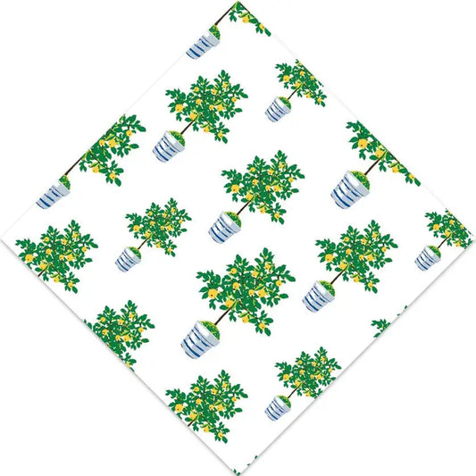 Lemon Tree Paper Cocktail Napkins Pack of 20 - WH Hostess Social Stationery