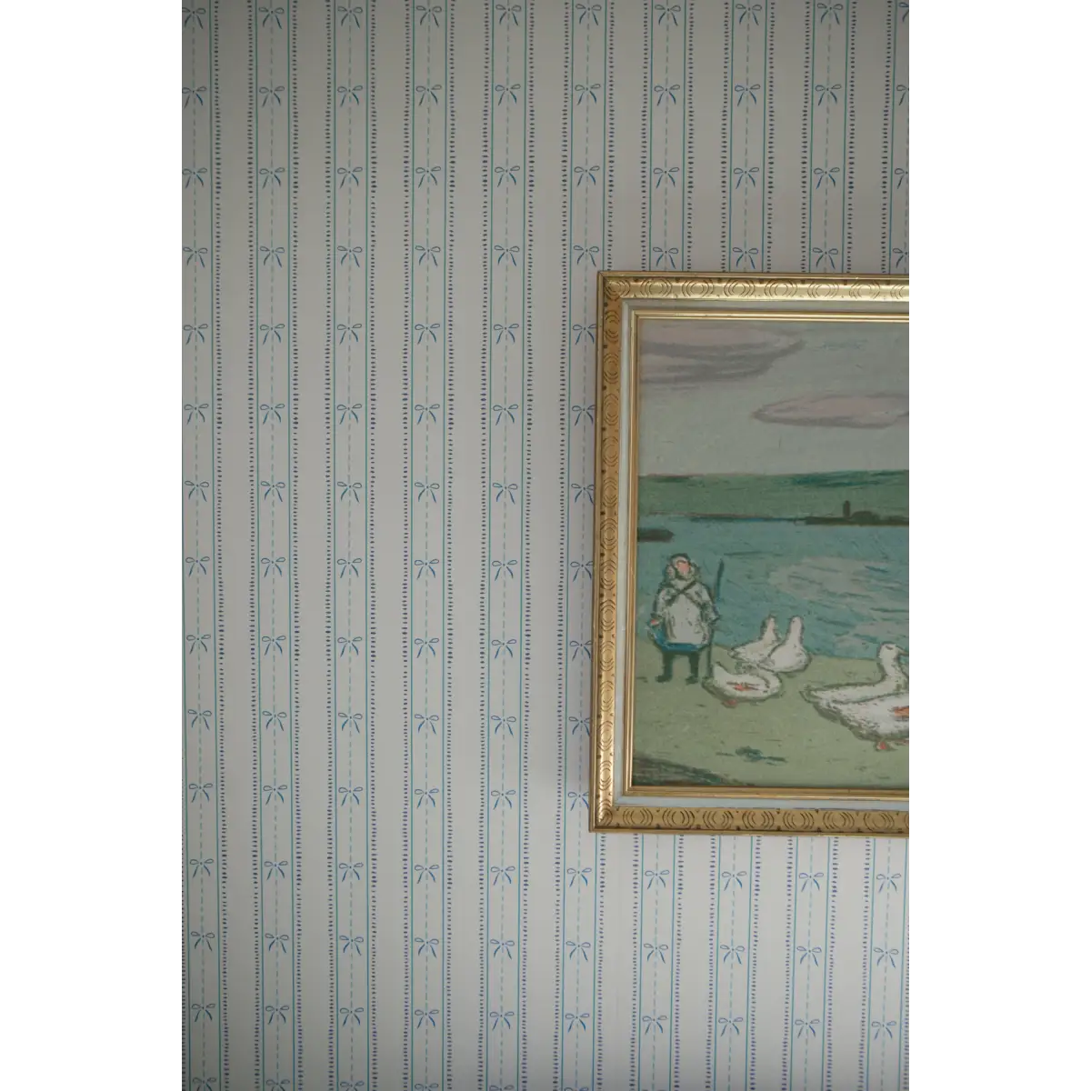 Lena Wallpaper - Bows in Stripes - by House of Haricot - Loomwell Home Goods