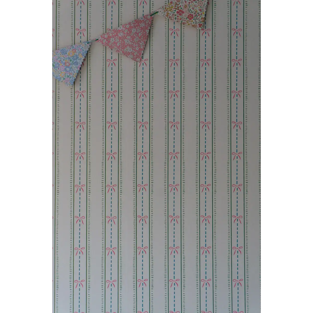 Lena Wallpaper - Bows in Stripes - by House of Haricot - Loomwell Home Goods