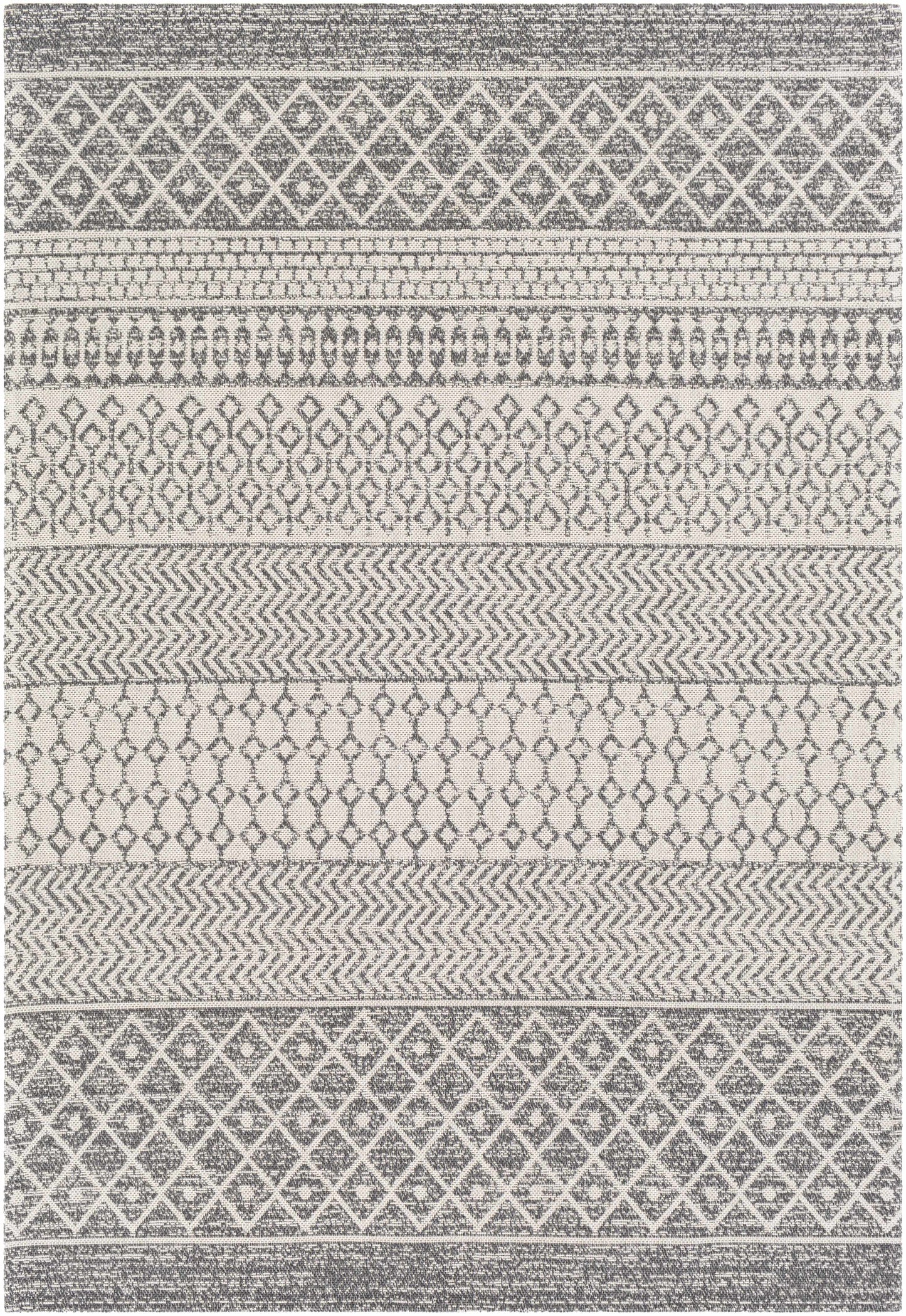 Gray Cotton Area Rug - * 5’ x 7’3’’ Rectangle - Boutique Rugs