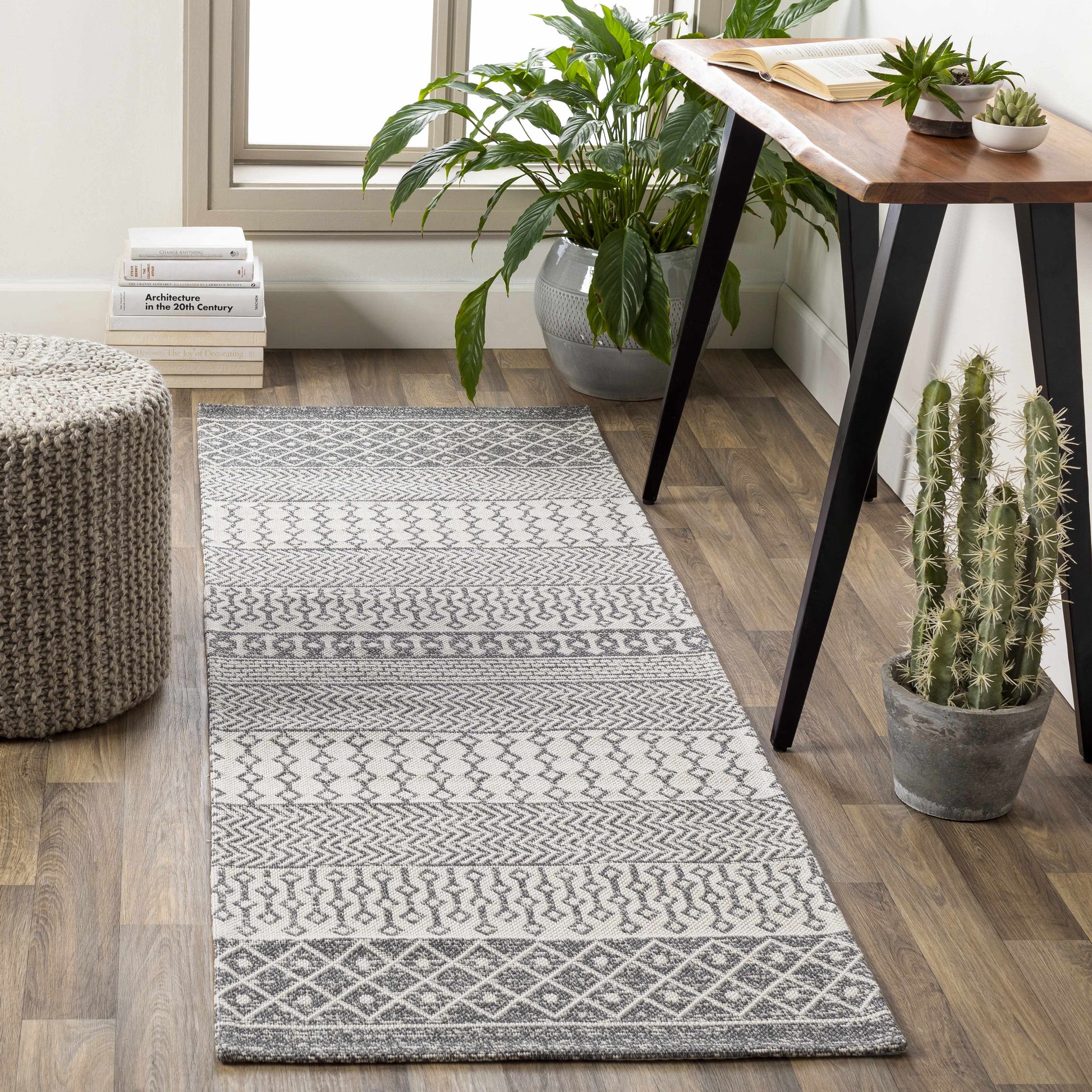 Gray Cotton Area Rug - Boutique Rugs