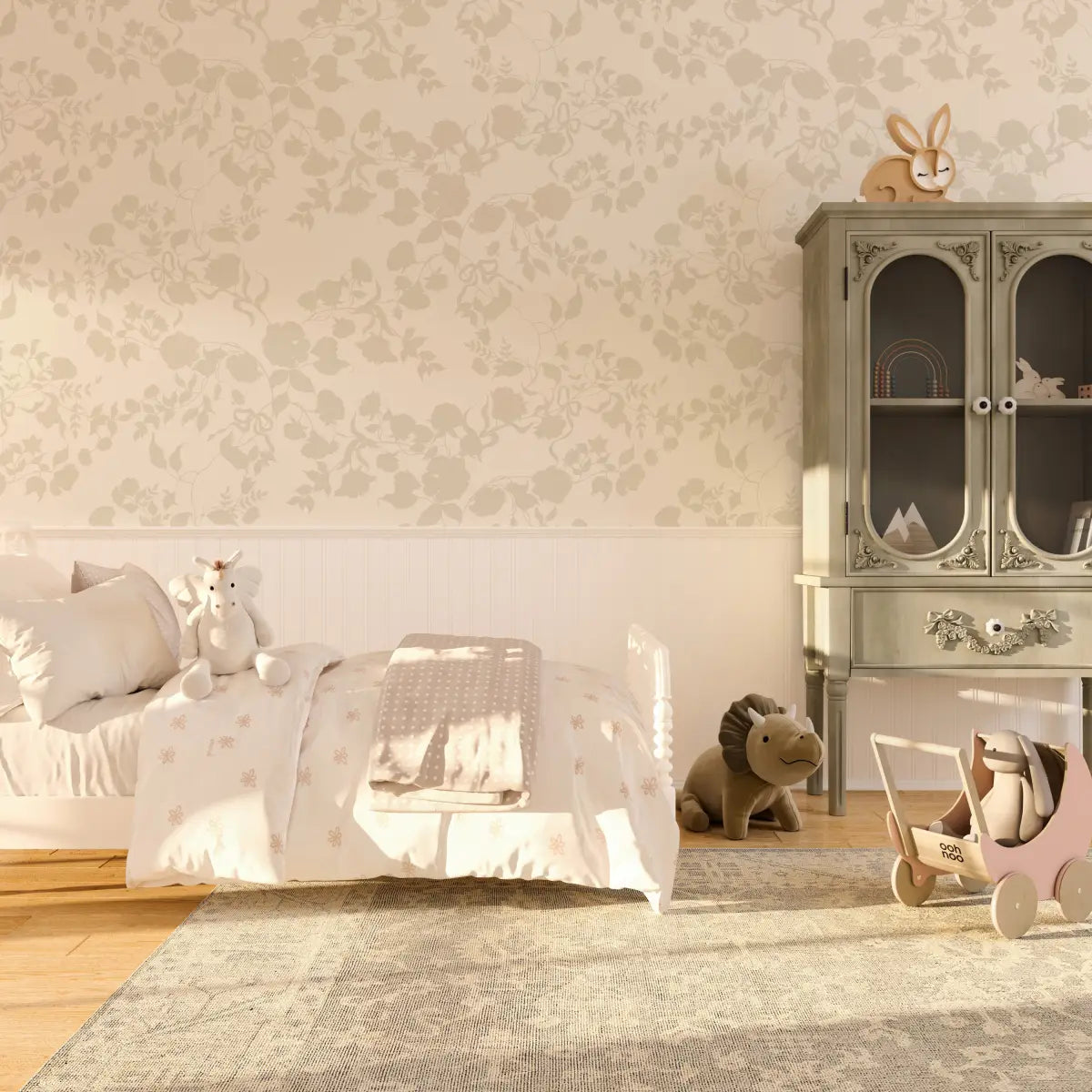 Lettie Wallpaper - Pink Flowers - by Ali Anni - Loomwell Home Goods