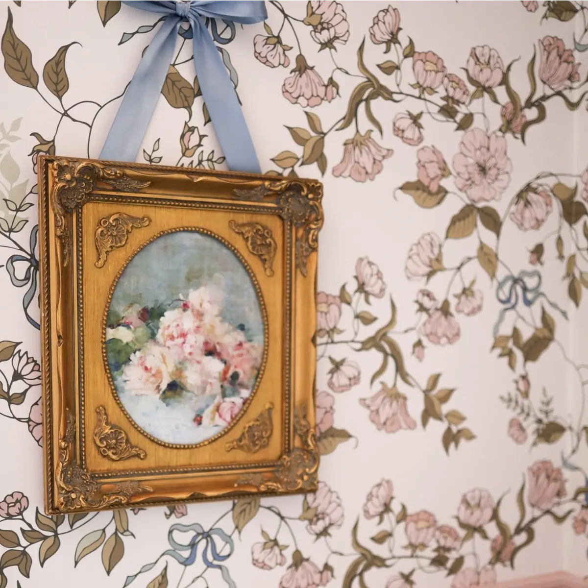Lettie Wallpaper - Pink Flowers - by Ali Anni - Loomwell Home Goods