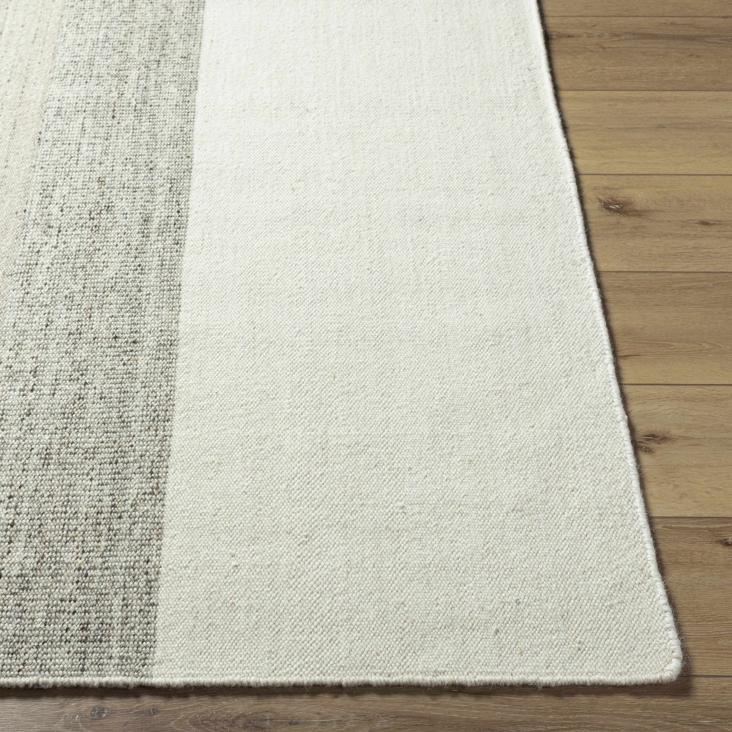 Silver Gray Ombre Wool Area Rug