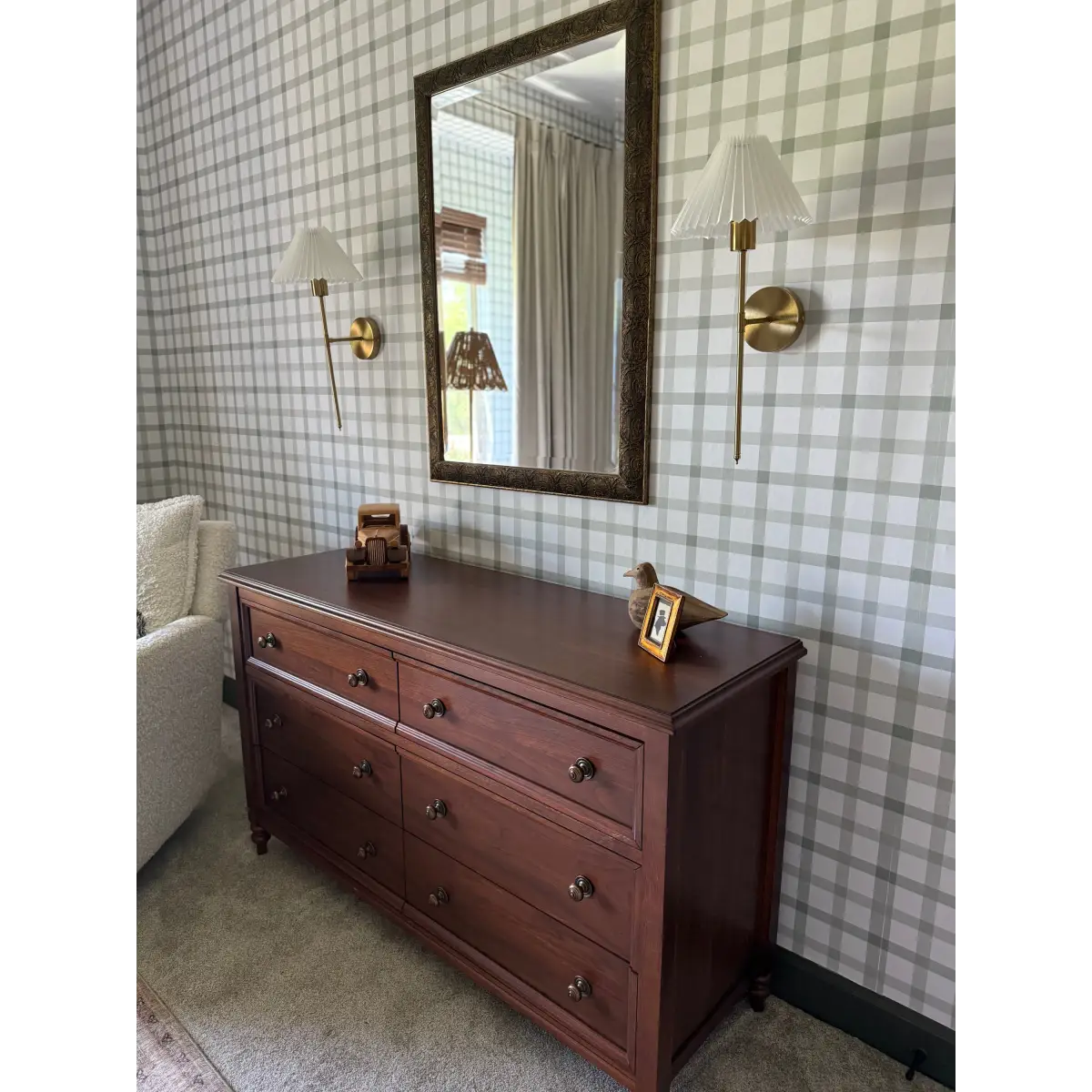 Liam Wallpaper - Simple Check Plaid - by Kourtni Gunn - Loomwell Home Goods