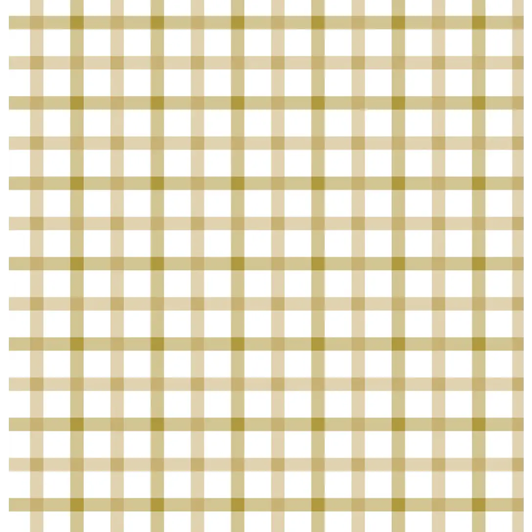 Liam Wallpaper - Simple Check Plaid - by Kourtni Gunn - Sample 1 foot by 1 foot / Gold - Loomwell Home Goods