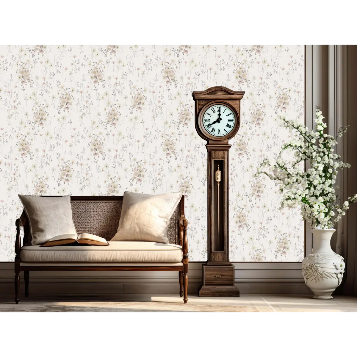 Liesl Wallpaper - Flower Stems - by Emily Cooper Art - Loomwell Home Goods