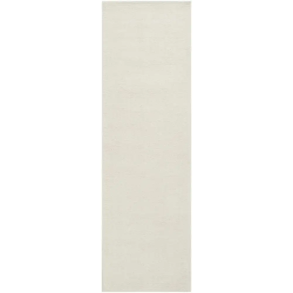 Light Beige Wool Area Rug - 2’6’’ x 8’ Runner - Boutique Rugs