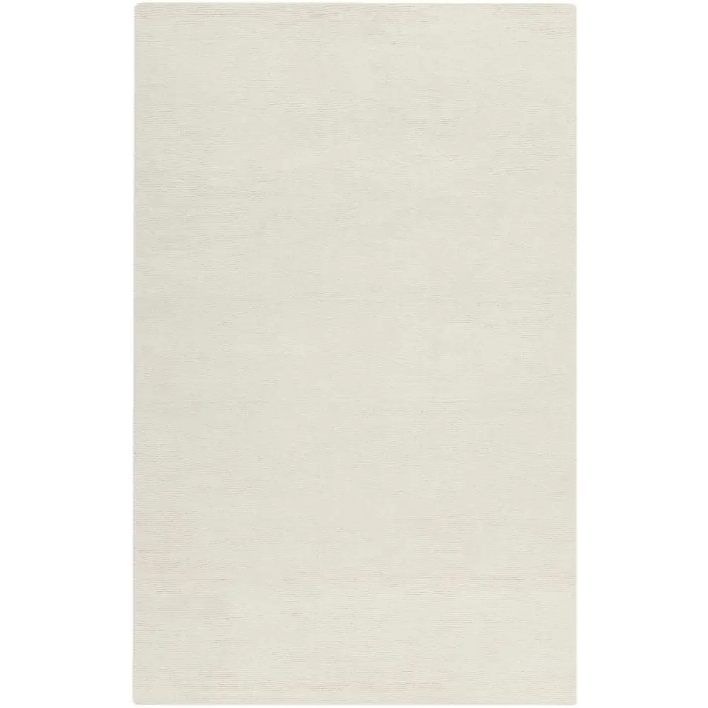 Light Beige Wool Area Rug - 5’ x 8’ Rectangle - Boutique Rugs