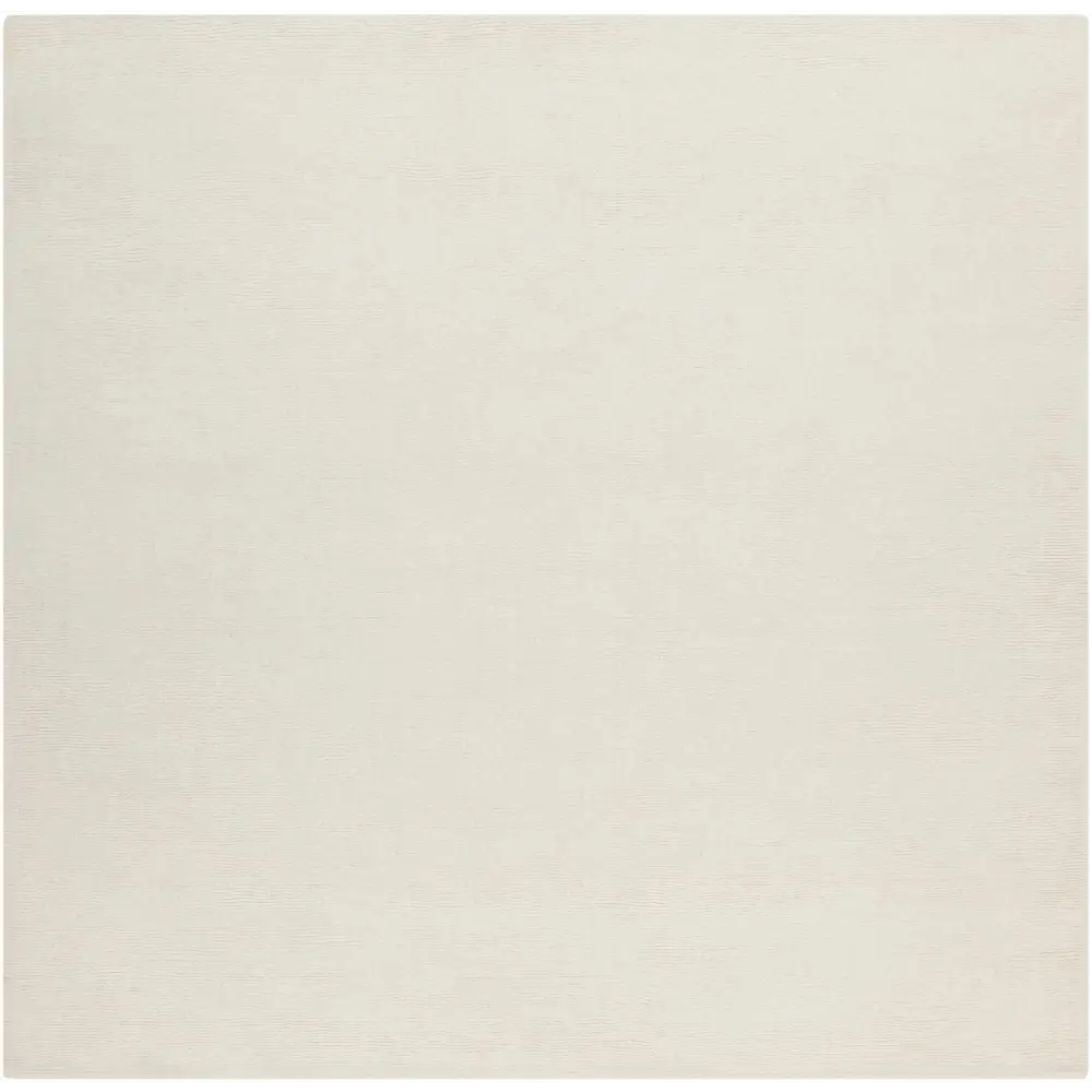 Light Beige Wool Area Rug - 8’ Square - Boutique Rugs