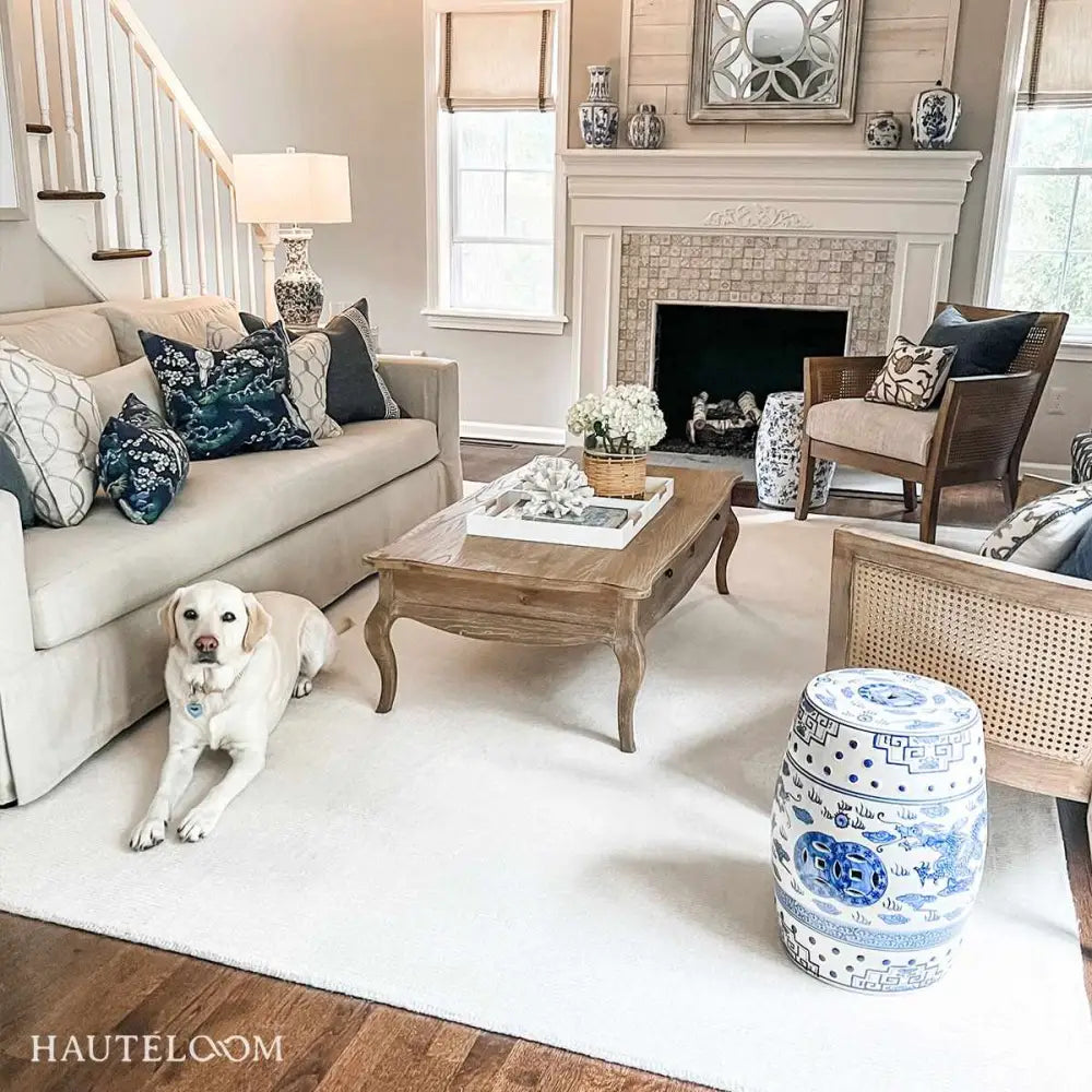 Light Beige Wool Area Rug - Boutique Rugs