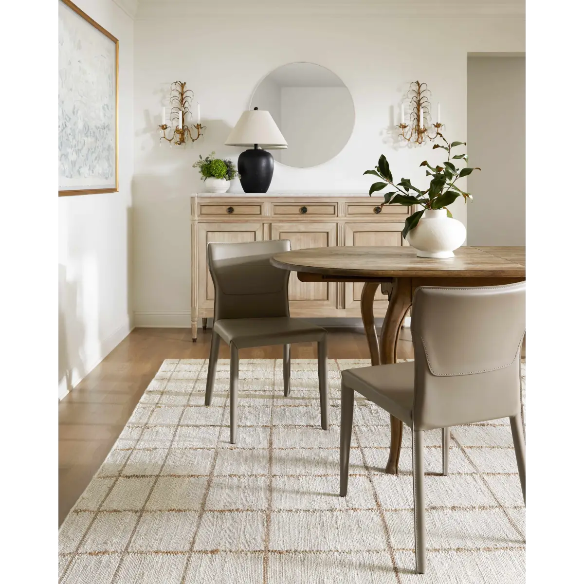 Light Checkered Jute Area Rug - Boutique Rugs