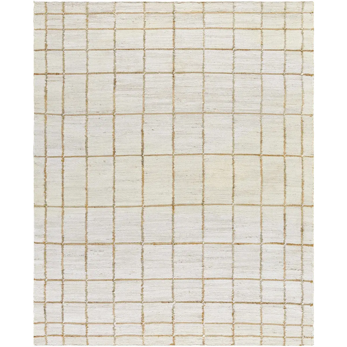 Light Checkered Jute Area Rug - Boutique Rugs