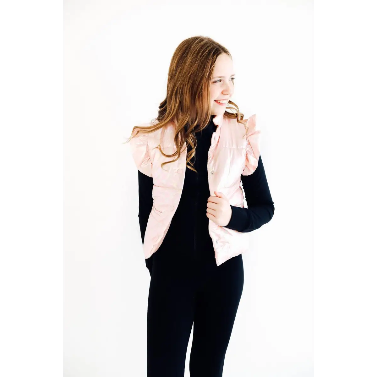 Light Pink Checker Puffer Vest - Mila & Rose ®