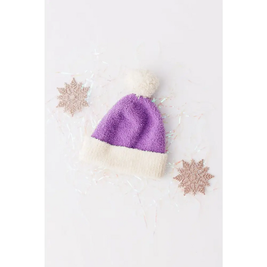 Lilac/Coconut Cozy Pom Beanie - Mila & Rose ®