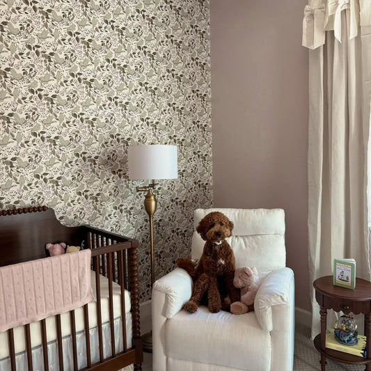 Lilla Wallpaper - Birds and Blooms - by Ali Anni - Loomwell Home Goods