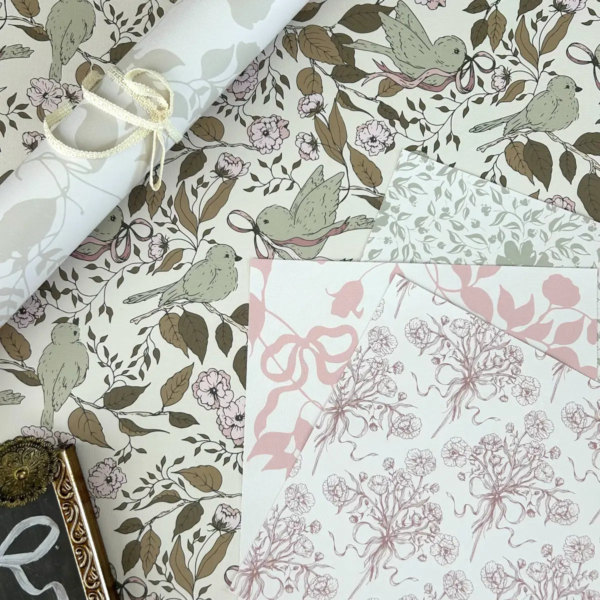 Lilla Wallpaper - Birds and Blooms - by Ali Anni - Loomwell Home Goods