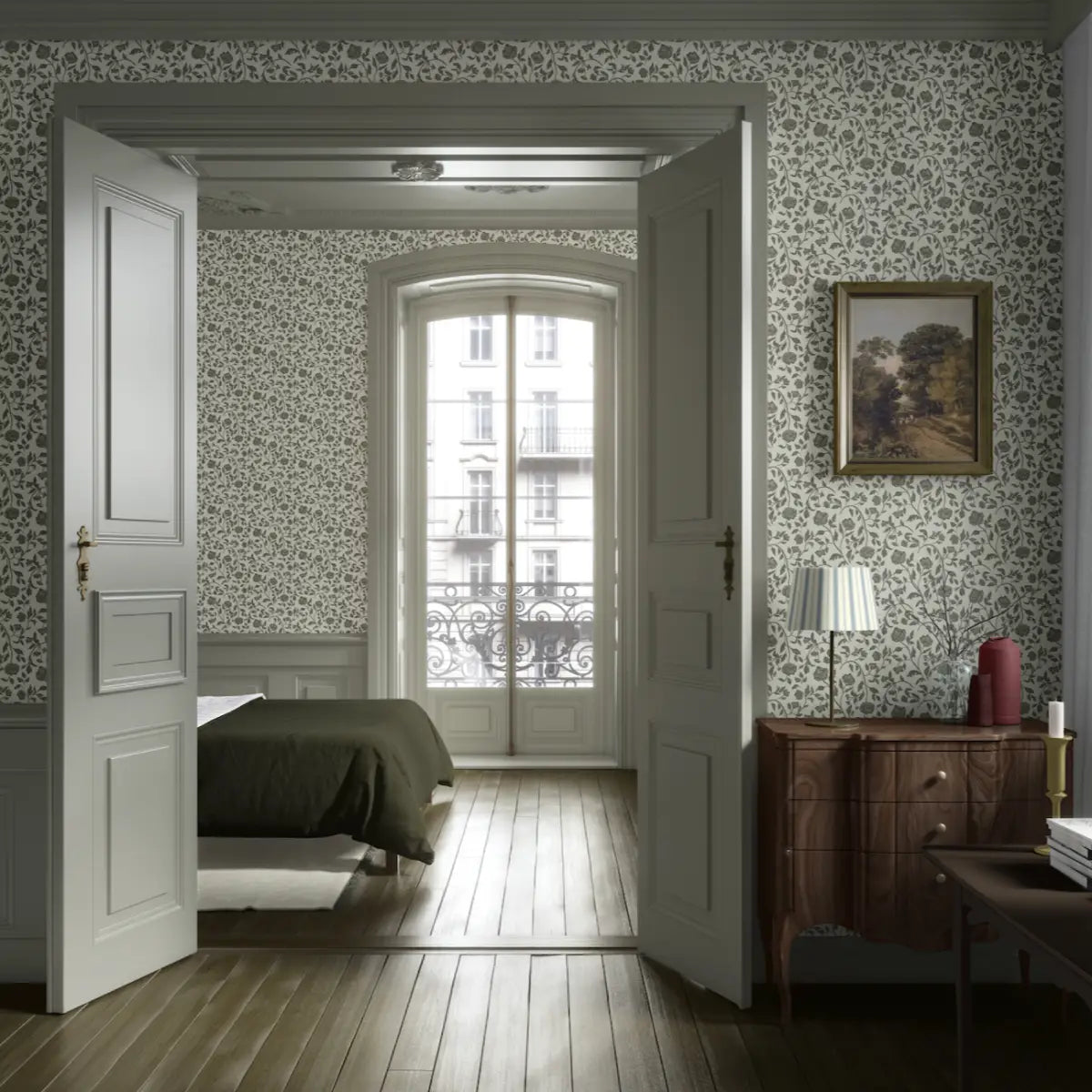 Lillian Wallpaper - Traditional Floral - by Ali Anni - Loomwell Home Goods