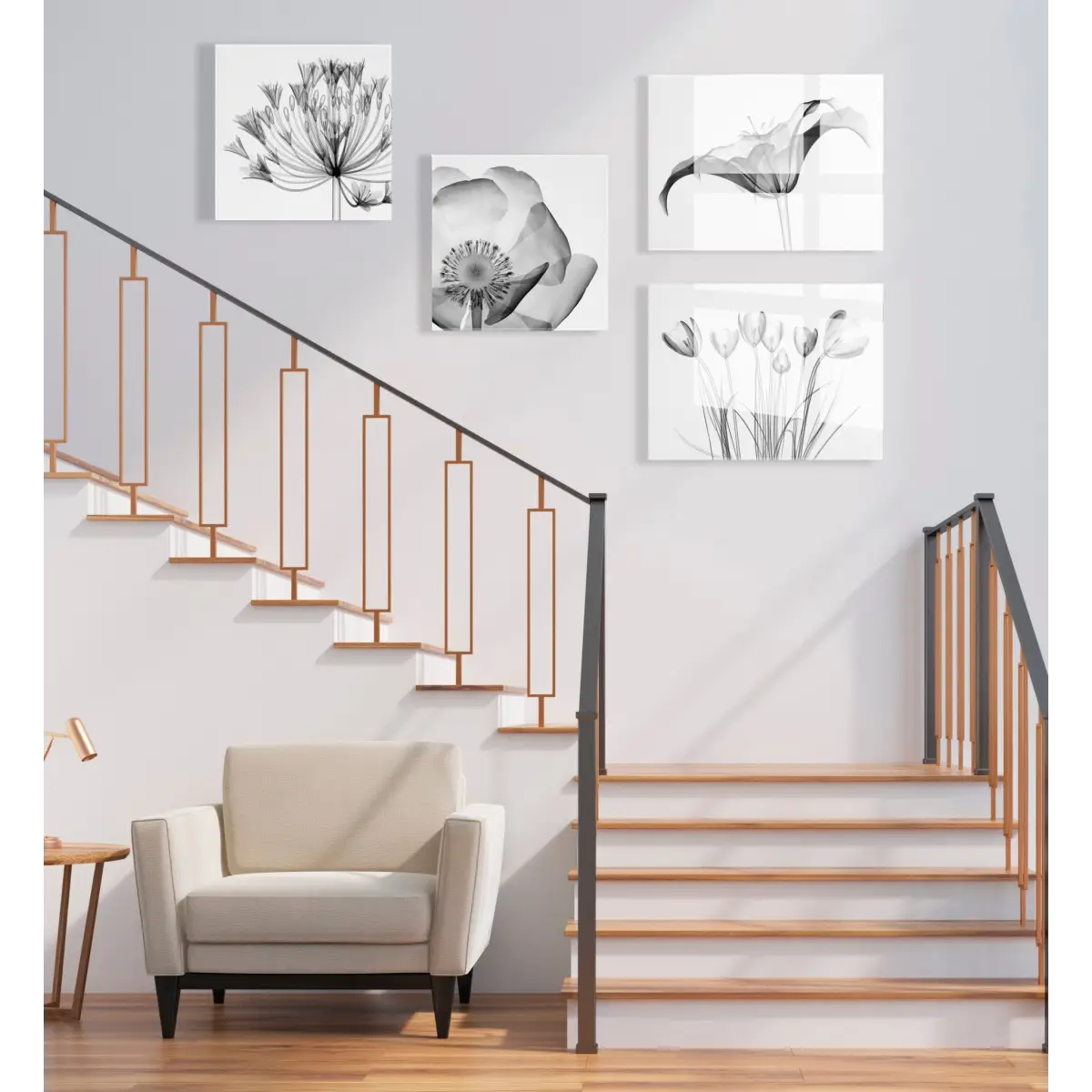 Floating Acrylic Art - Lily X Ray Floral - Assorted / 23x31 - kateandlaurel
