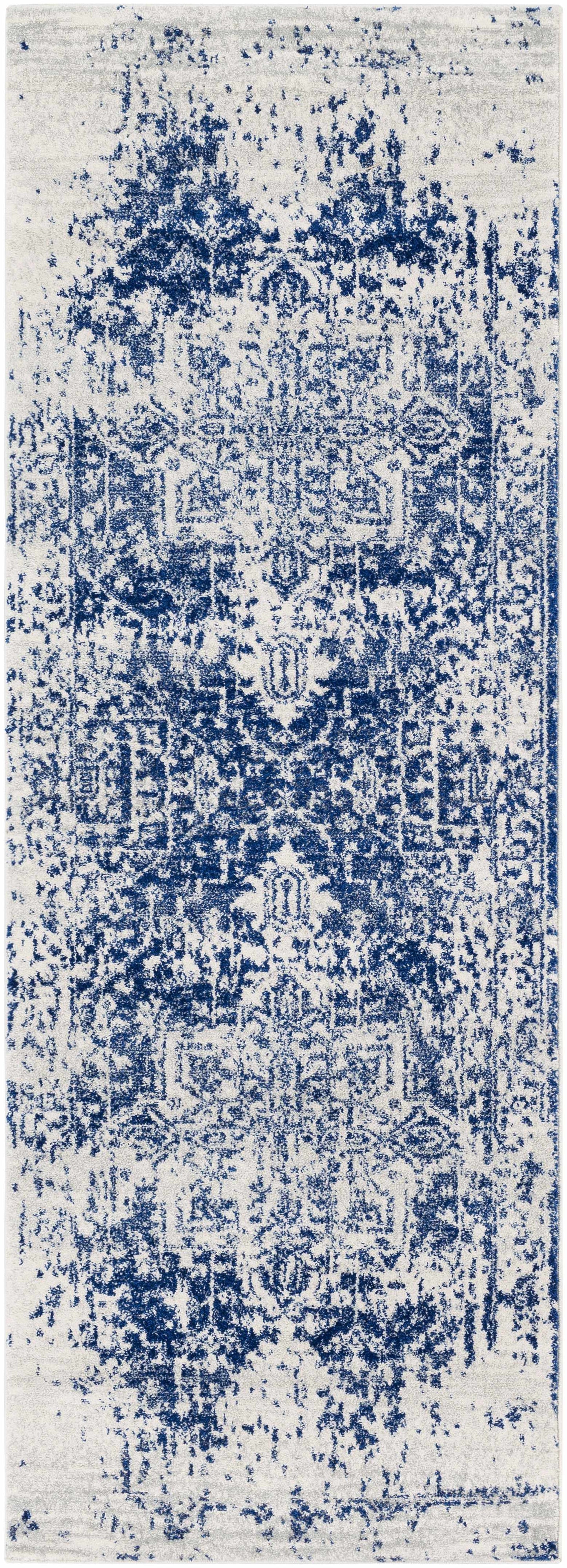 Rachel Navy Area Rug - 2’7’’ x 7’3’’ Runner - Boutique Rugs