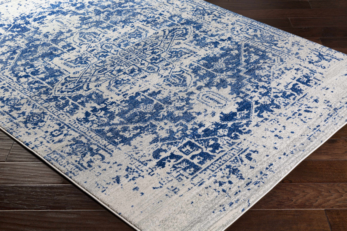 Tapis bleu marine Rachel