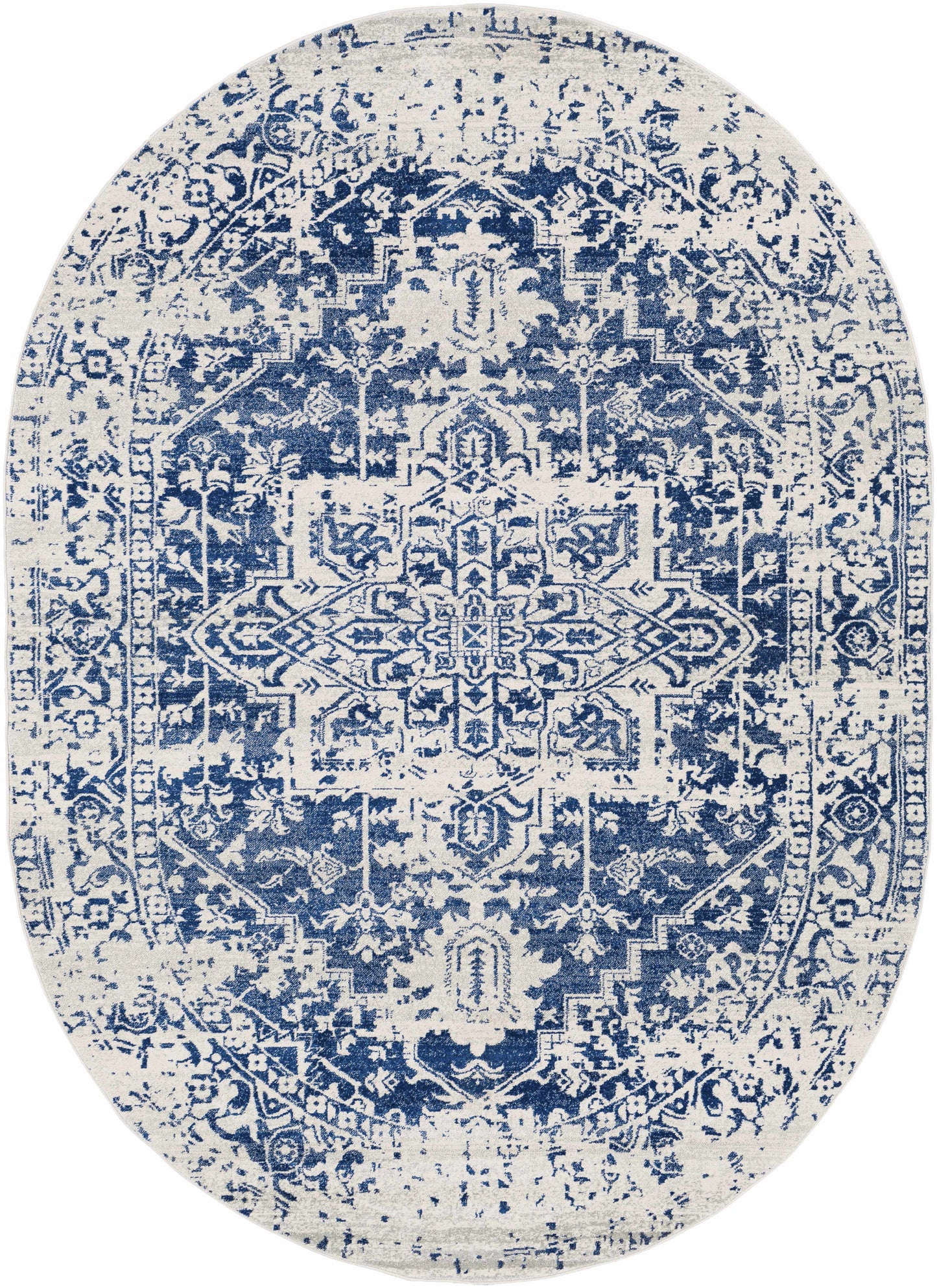 Tapis bleu marine Rachel