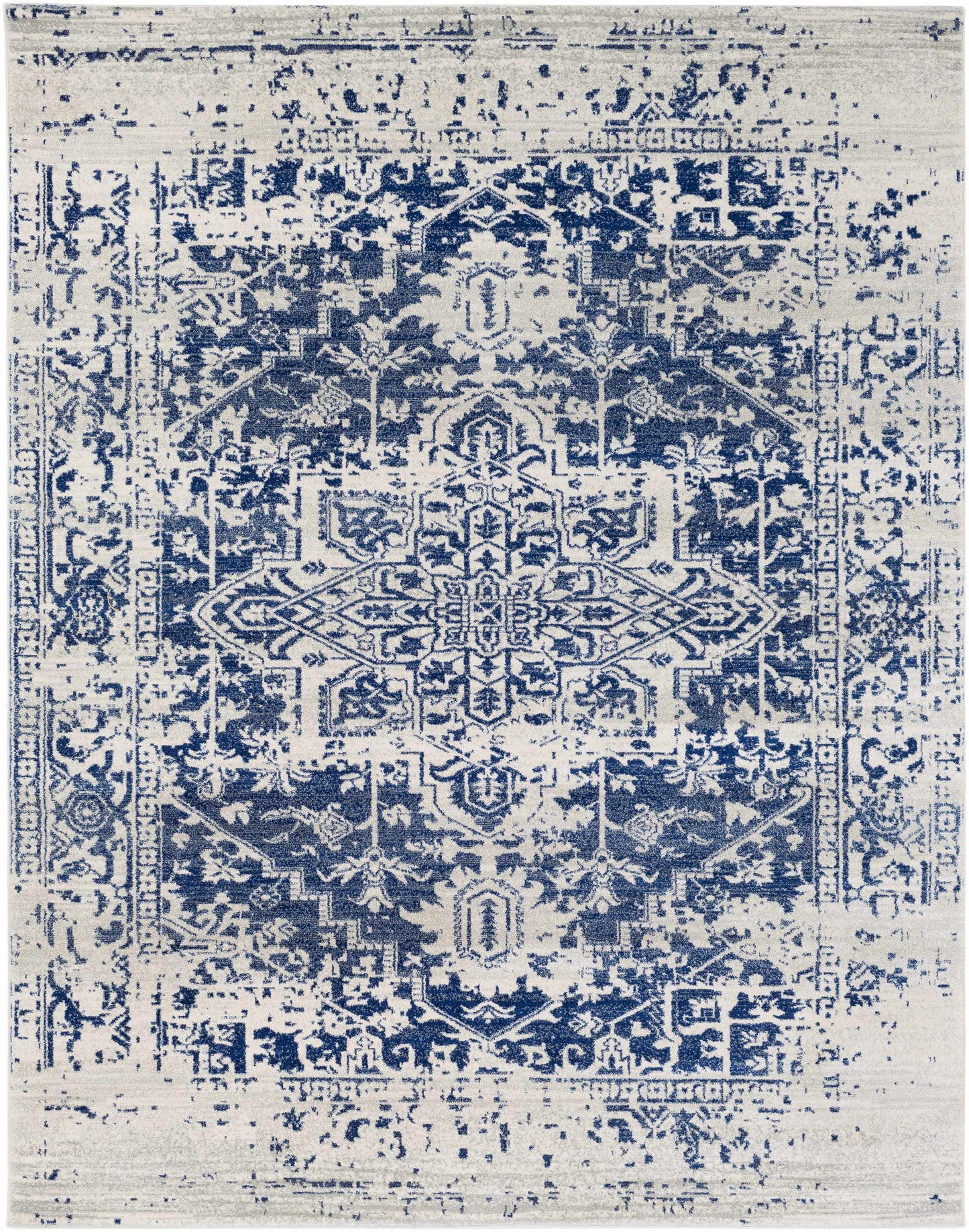 Tapis bleu marine Rachel