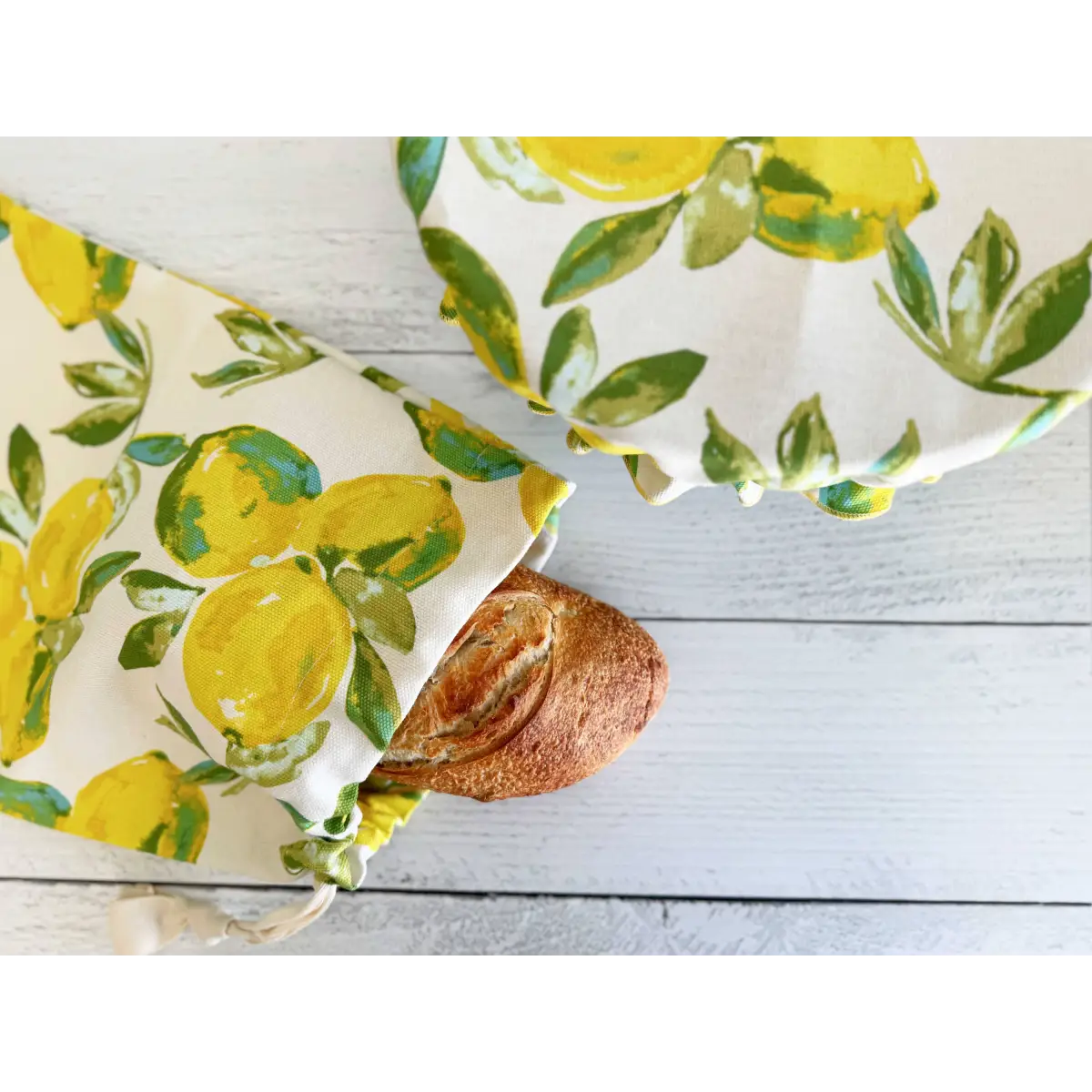 Bread Makers Set - Limoncello Lemons - Bread Bag and Bowl Cover - Dot and Army