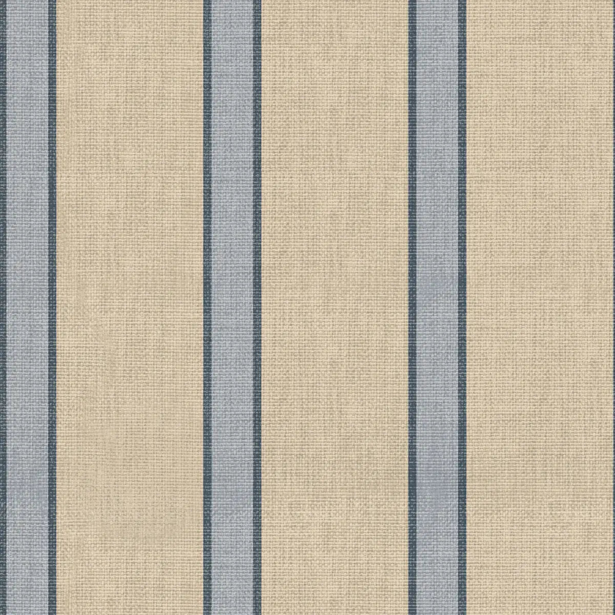 Lincoln Wallpaper - Yellow and Blue Textured Stripes - Sample 1 foot by 1 foot - Loomwell Home Goods