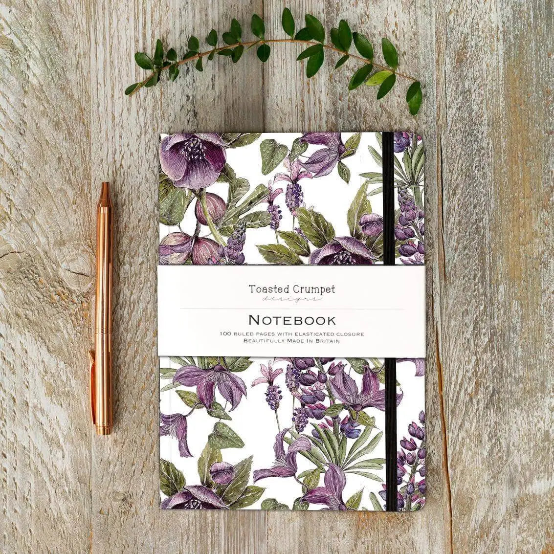 Lined Notebook Journal - Mulberry - Toasted Crumpet (US Duties Paid)