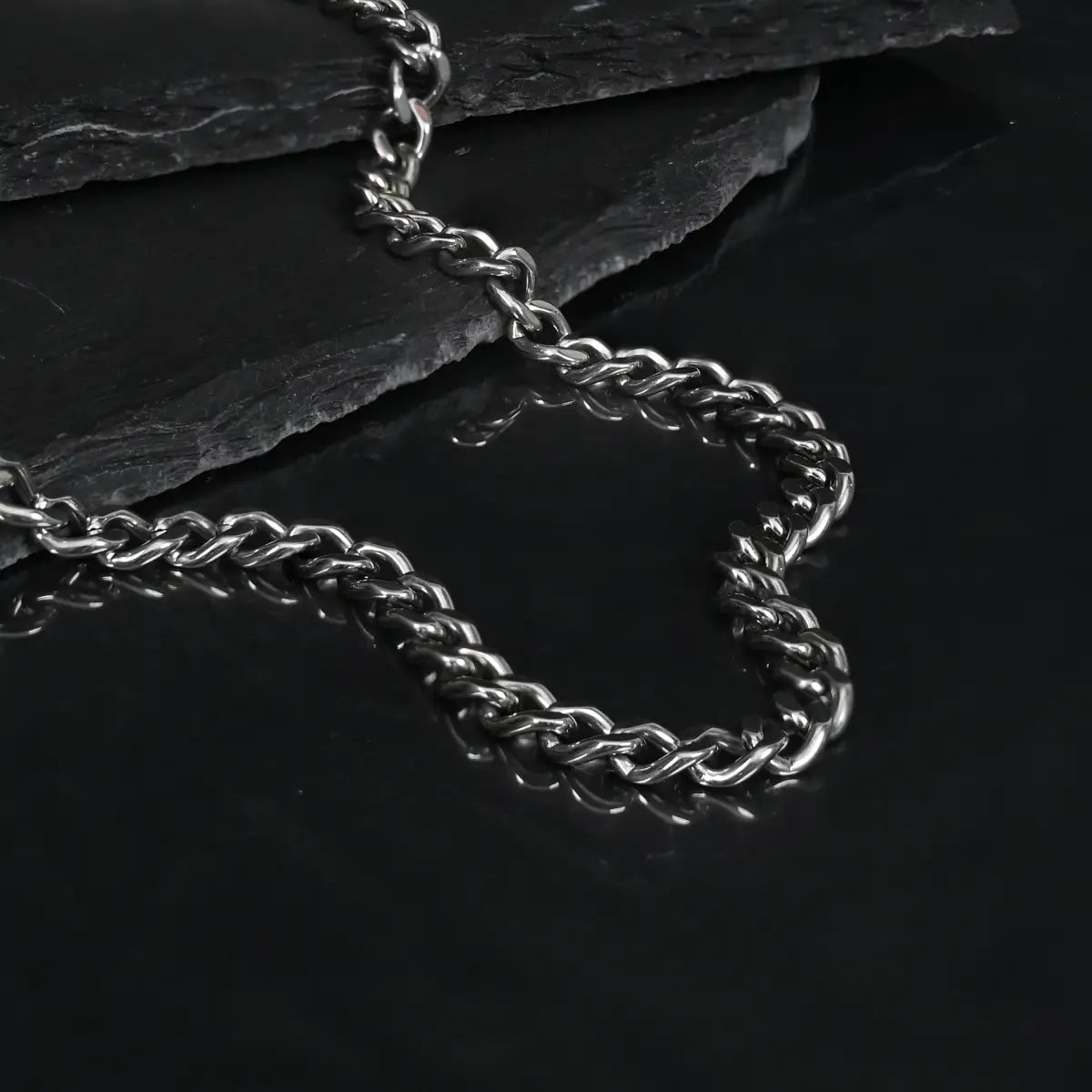 Linked Curb Chain in Stainless Steel - Starfish Project