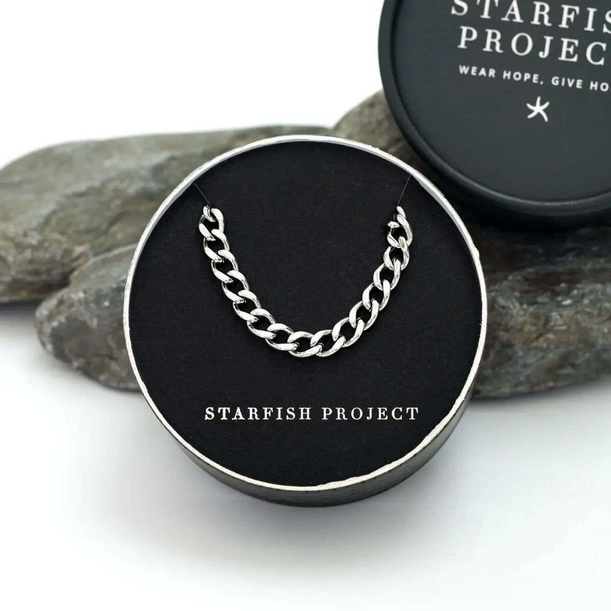 Linked Curb Chain in Stainless Steel - Starfish Project
