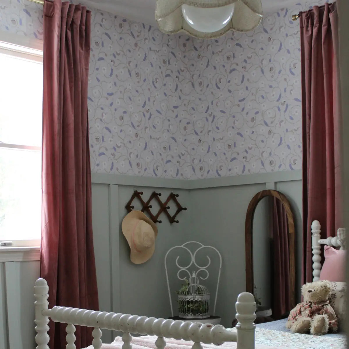 Linnea Wallpaper - Swirling Flowers - by Grateful Artsy Soul - Loomwell Home Goods